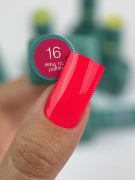 Гель-лак однофазний малиновий неон Siller Easy Gel, №16, 8мл