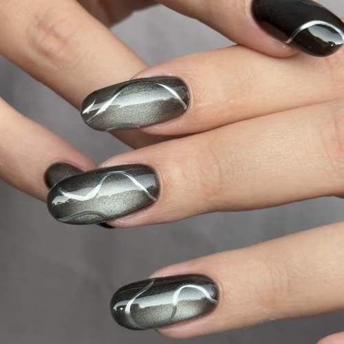 Фарба металева срібна Арт-гель Metallic Gel Adore, 8ml