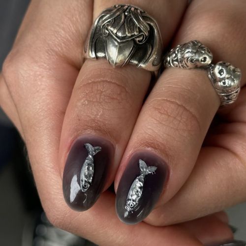 Фарба металева срібна Арт-гель Metallic Gel Adore, 8ml