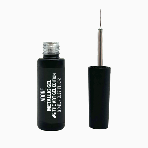 Фарба металева срібна Арт-гель Metallic Gel Adore, 8ml