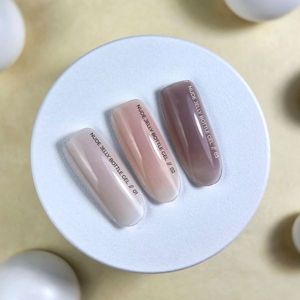 Гель-желе для нарощування темно-бежевий, Siller Nude Jelly Builder Gel №03, 15 мл