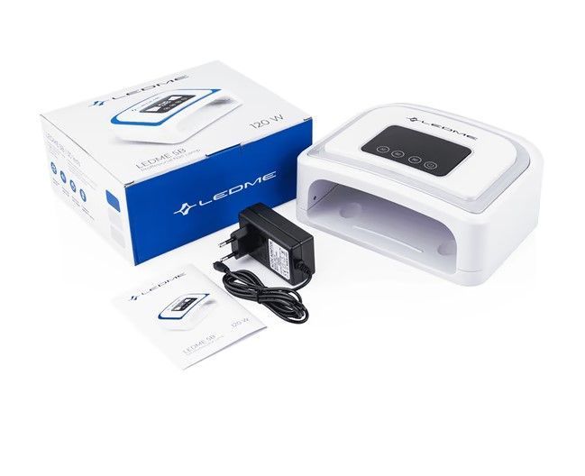 Лампа для манікюру з акумулятором LEDME 5B Silver 120 Вт