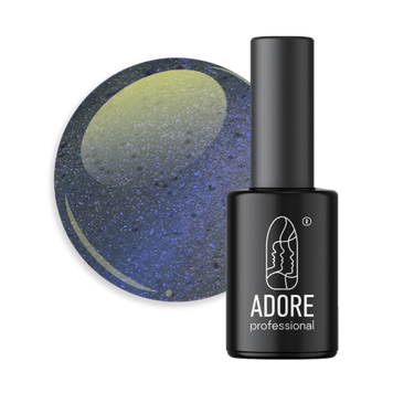 Гель-лак котяче око хамелеон блакитний із бронзовим відблиском Adore Ugly U-04, 8 мл