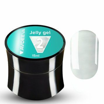 Гель желе для нігтів моделюючий білий Avdeeva Jelly gel №2, 15 мл