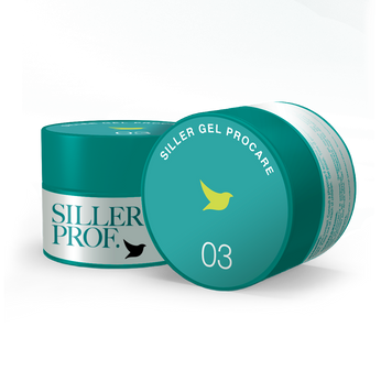 Гель для нігтів жовтий неон Siller Gel ProCare №03, 15 мл