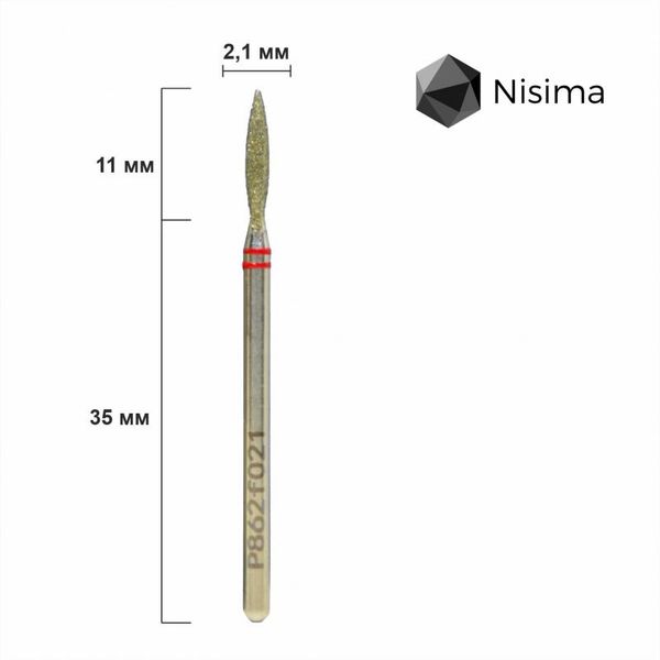 Полум'я 2,1 мм червоне P862f021 Nisima