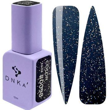 Гель-лак напівпрозорий синій з шимером Gel Polish, 12 ml Color #0098