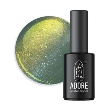 Гель-лак котяче око хамелеон смарагдовий із бронзовим відблиском Adore Ugly U-05, 8 мл