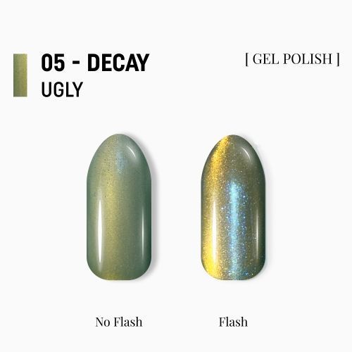 Гель-лак котяче око хамелеон смарагдовий із бронзовим відблиском Adore Ugly U-05, 8 мл