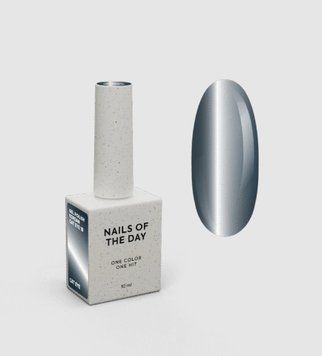 Гель-лак котяче око темно-синій з сірим підтоном Nailsoftheday Korean cat eye 18, 10 мл