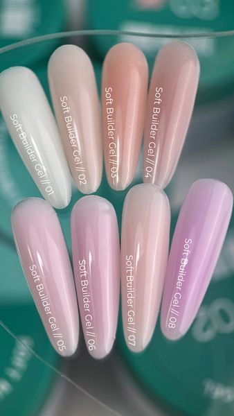 Гель для нарощування нігтів молочний напівпрозорий Siller Soft Builder Gel №01, 30 мл
