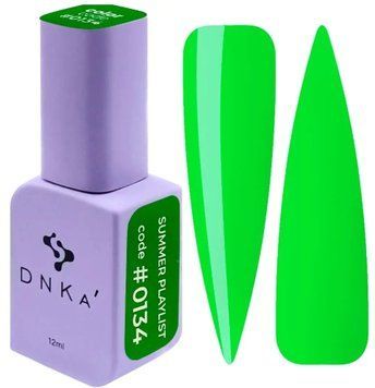 Гель-лак яскраво-зелений DNKa Gel Polish, 12 ml Summer Playlist #0134