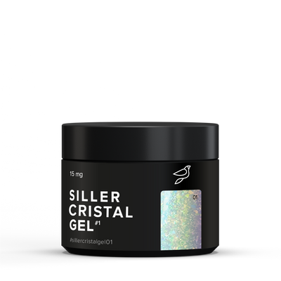 Гель з блискітками Siller Crystal №01, 15 мл