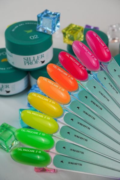 Гель для нігтів помаранчевий Siller Gel ProCare №05, 15 мл