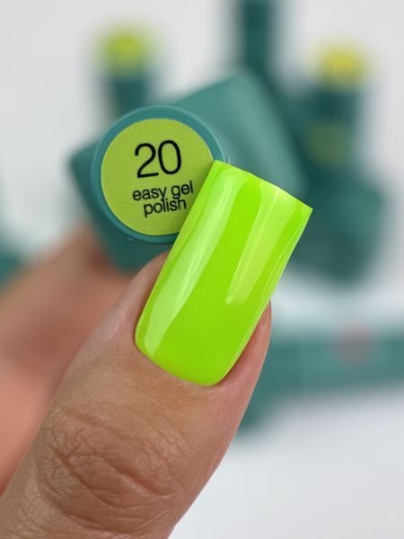 Гель-лак однофазний яскравий лайм Siller Easy Gel, №20, 8мл