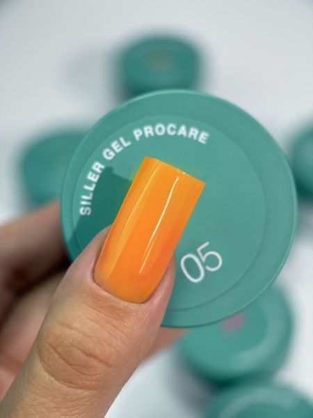 Гель для нігтів помаранчевий Siller Gel ProCare №05, 15 мл