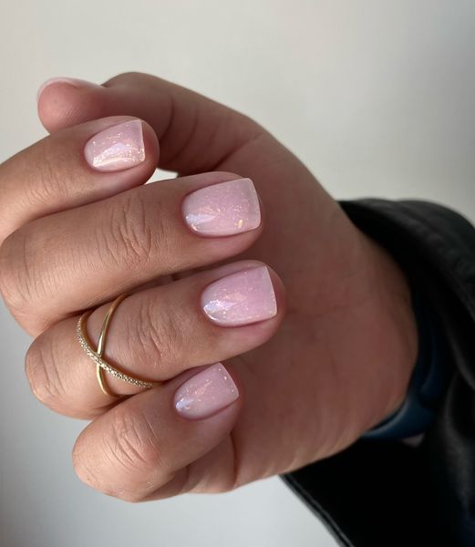 Гель для нарощування рожевий з поталлю Builder gel Vakula Flake, 15 мл