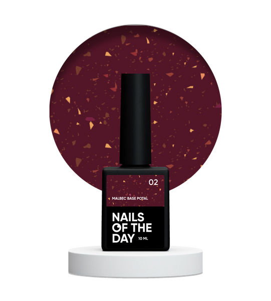 База вітражна NAILSOFTHEDAY Malbec Base potal №02, 10 мл