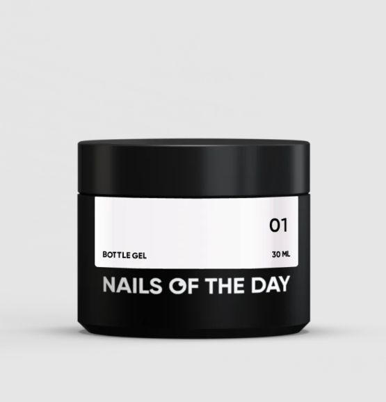 Гель для нарощування нігтів молочний NAILSOFTHEDAY Bottle Gel №01, 30 мл