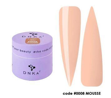Гель мус для нарощення теплий беж Builder Gel Mousse DNKa #8, 15 ml