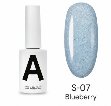 Гель-лак блакитний з шимером Adore № S-07 blueberry 12 мл
