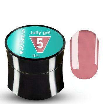 Гель желе для нігтів моделюючий нюдовий рожевий Victoria Avdeeva Jelly gel №5, 15 мл