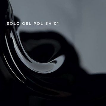 Гель-лак однофазний чорний Touch Solo Gel Polish 01, 9мл