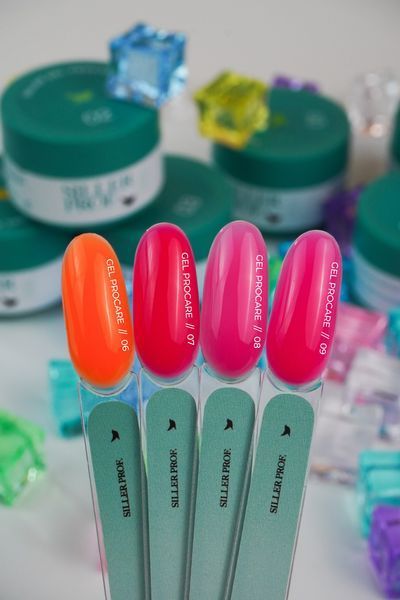 Гель для нігтів помаранчевий неон Siller Gel ProCare №06, 15 мл