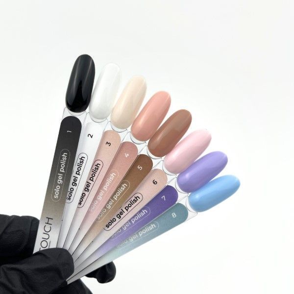 Гель-лак однофазний чорний Touch Solo Gel Polish 01, 9мл