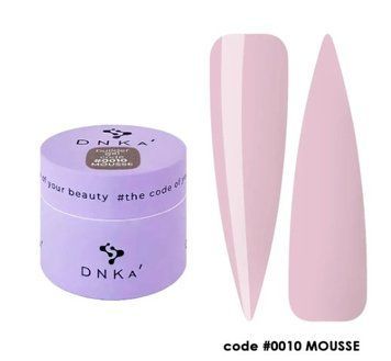 Гель мус для нарощення сіро-бузковий Builder Gel Mousse DNKa #10, 15 ml
