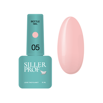 Гель в пляшці з пензликом персиковий Siller Bottle Gel №5, 15 мл