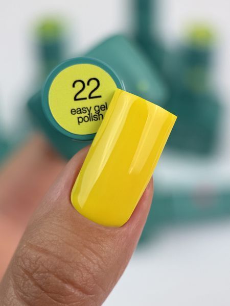 Гель-лак однофазний жовтий неон Siller Easy Gel, №22, 8мл