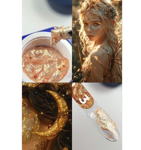 Гель арт паста з глітером бежева Touch Fairy paste 3, 5мл