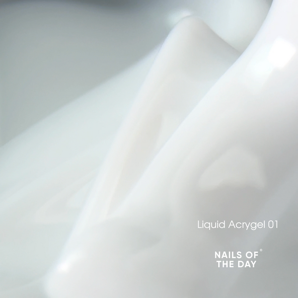 Акригель молочно–білий рідкий Nailsoftheday liquid acrygel 01, 15 мл