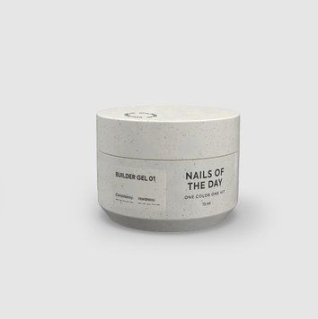 Гель для нарощування нігтів прозорий NAILSOFTHEDAY Builder Gel 01, 15 мл