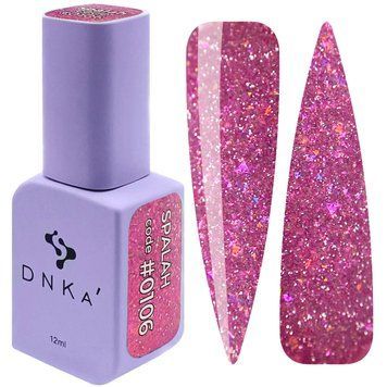 Гель-лак напівпрозорий рожевий з шимером Gel Polish, 12 ml Spalah #0106