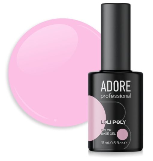 Полібаза зміцнююча світло-рожева Adore loli poly base 15 ml №04, bloom