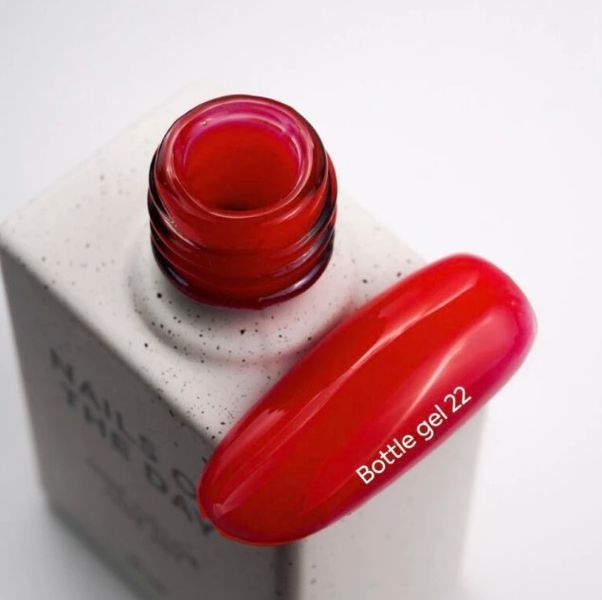 Гель для укріплення нігтів червоний NAILSOFTHEDAY Bottle gel №22, 10мл