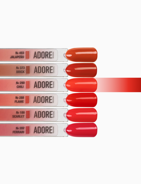 Гель-лак червоний Adore 290 chili, 12 мл