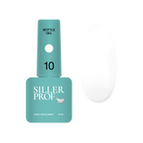 Гель в пляшці з пензликом молочний Siller Bottle Gel №10, 15 мл