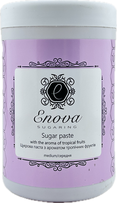 Цукрова паста середня Enova Sugaring 1400 г (рожева з ароматом тропічних фруктів)