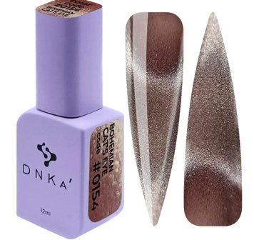 Гель-лак "котяче око" тьмяний рожевий DNK Gel Polish, 12 ml Bohemian Cat`s #0154