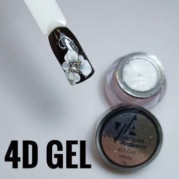 Гель пластилін білий 4D Gel white Avdeeva, 8г