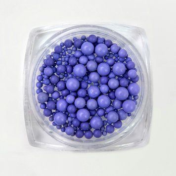 Намистинки фіолетові для декору нігтів Siller Puffy Dot purple №5, 5g