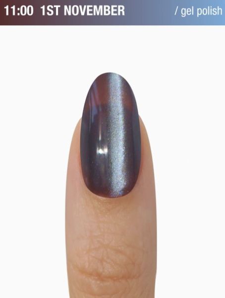 Гель-лак котяче око коричнево-блакитний Adore 1st November 11:00 Cat&rsquo;s Eye, 12 мл