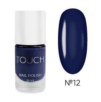 Декоративний лак темно-синій Touch Nail Polish 12, 8мл