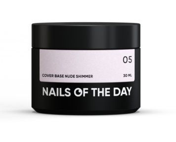 База світло-рожева зі срібним шимером камуфлююча  NAILSOFTHEDAY Cover base nude shimmer 05, 30 мл