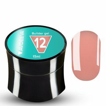 Гель для нігтів моделюючий світлий бежево-рожевий Victoria Avdeeva Builder gel №12, 15 мл