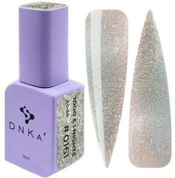 Гель-лак котяче око сріблястий DNKa Gel Polish 1000&1Nights #0161, 12 мл