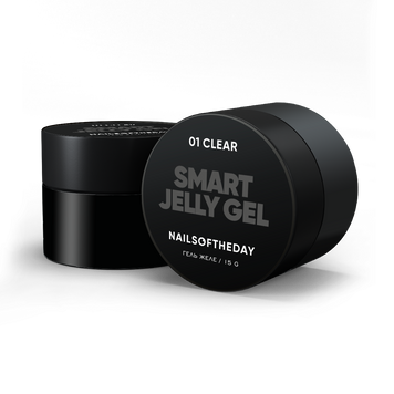 Гель желе для нігтів прозорий будівельний Nailsoftheday smart jelly gel 01, 15 г